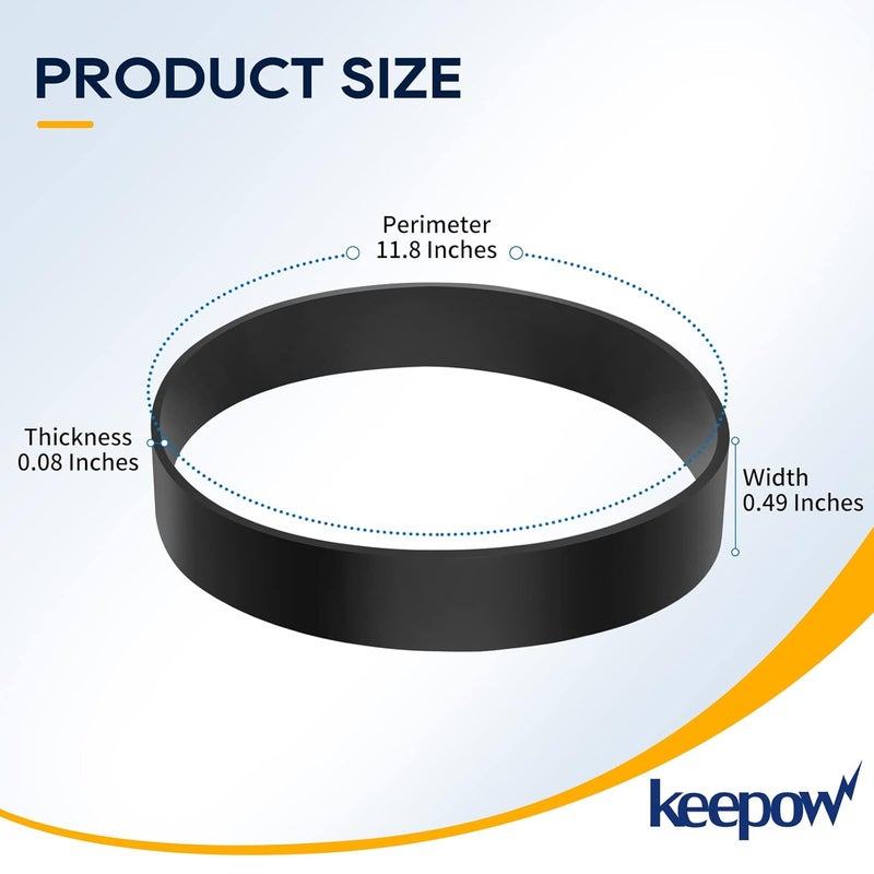 KEEPOW Vacuum Belt for Bissell Powerforce Compact, 1604895 Belt for Bissell Model 2112, 1520, 2690, 3508, 23T7, 23T7V, 3130, 21129, Replace Part 1604895, (2 Pack) - Image 5
